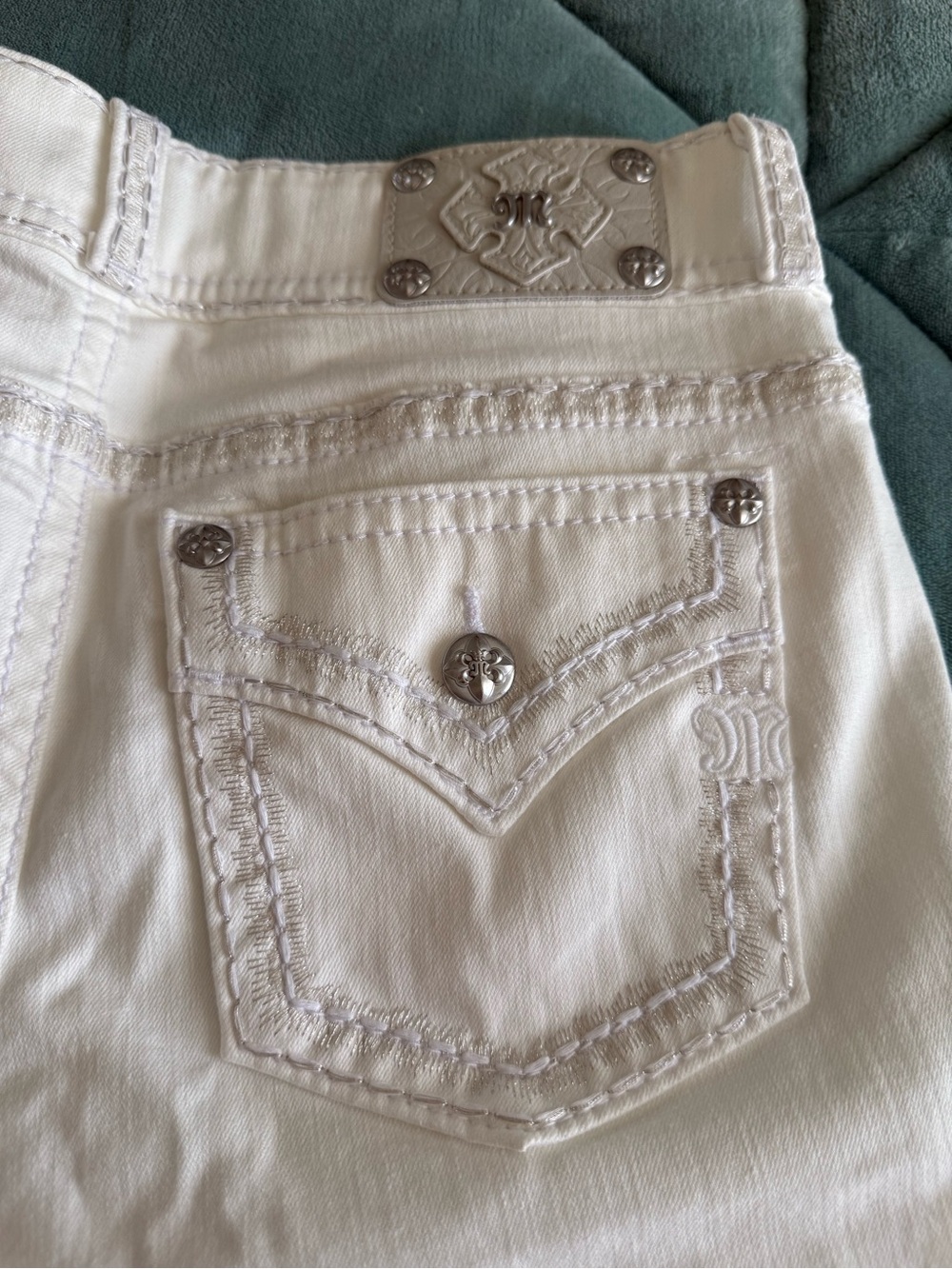 Miss me white bootcut jeans